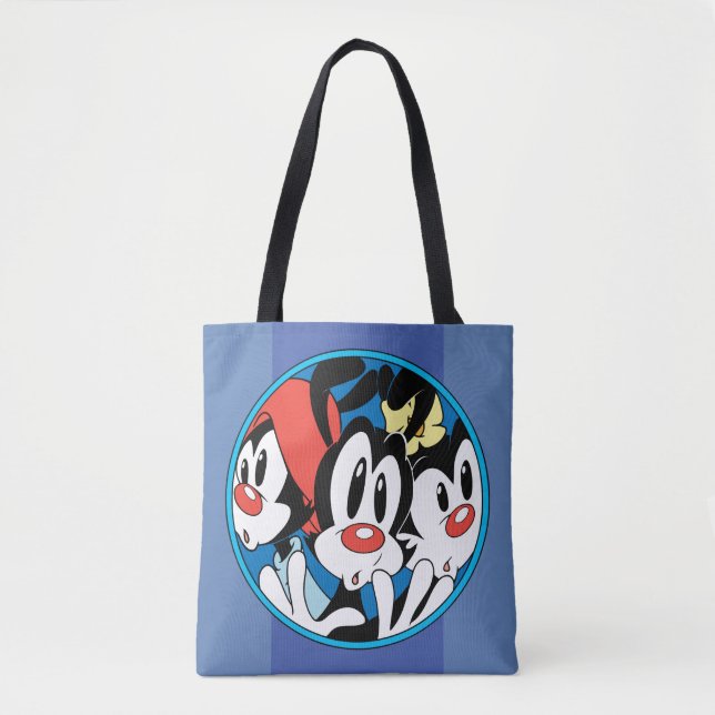Bolsa Tote Animaniacs | Gráfico do círculo dos irmãos Warner (Frente)
