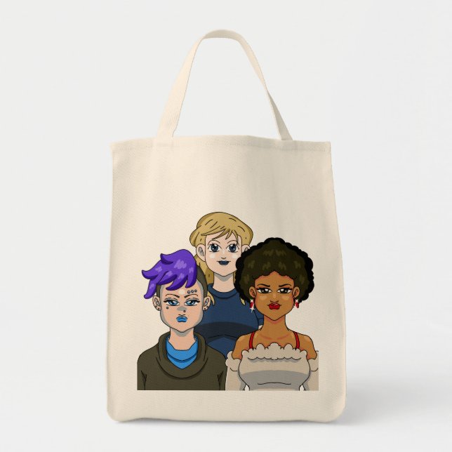 Bolsa Tote Anime Portrait Women Beauty Pretty Cute Adorable (Frente)