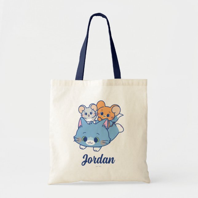 Bolsa Tote Anime Tom, Jerry e Tuffy (Frente)