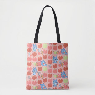 Bolsa Tote Anime Tom, Jerry e Tuffy Apple Pattern