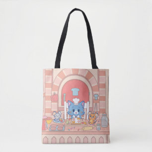 Bolsa Tote Anime Tom, Jerry e Tuffy Bakery