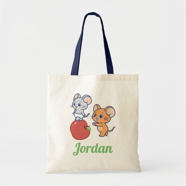 Bolsa Tote Anime Tuffy e Jerry Apple Rolling (Frente)