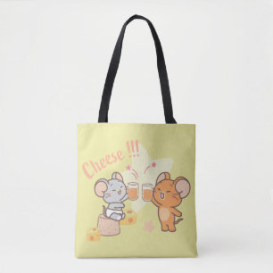 Bolsa Tote Anime Tuffy e Jerry Cheers para Queijo