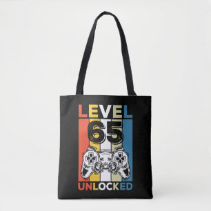 Bolsa Tote Aniversário 65º Nível Desbloqueado 65 Jogos Retro