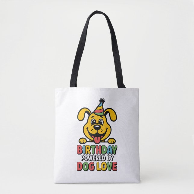 Bolsa Tote Aniversário com o Poder do Amor Canino (Frente)