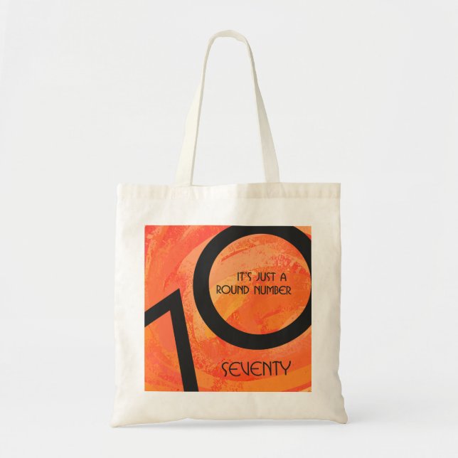 Bolsa Tote Aniversário da Década Orange 70 (Frente)