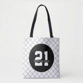 Bolsa Tote Aniversário de 21 anos personalizado moderno e ele