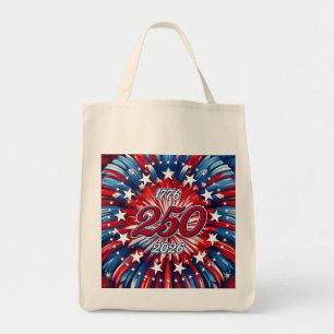 Bolsa Tote Aniversário de 250 anos da América 1776-2026 Fogos