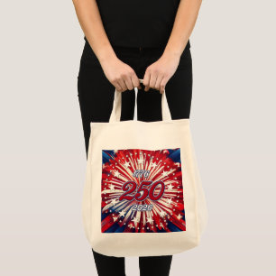 Bolsa Tote Aniversário de 250 anos da América 1776-2026 Fogos