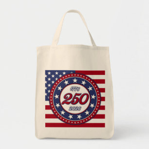 Bolsa Tote Aniversário de 250 anos da América com a bandeira