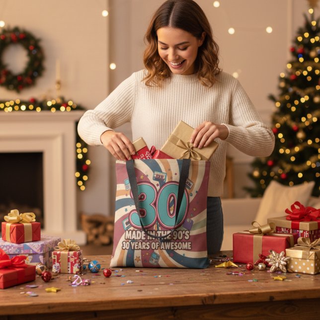 Bolsa Tote aniversário de 30 anos com dispositivo retrorrefle (Criador carregado)