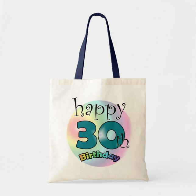 Bolsa Tote Aniversário de 30 anos feliz (Frente)