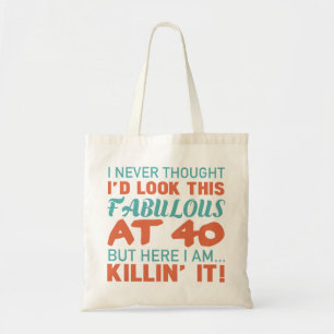 Bolsa Tote aniversário de 40 anos para mulheres fabulosas