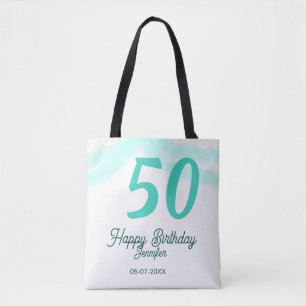 Bolsa Tote aniversário de 50 anos adicionar nome data ano ver