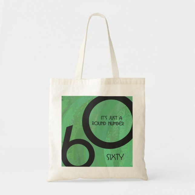 Bolsa Tote Aniversário de 60 Década Verde (Frente)