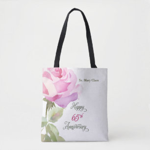 Bolsa Tote Aniversário de 65 anos da Freira Personalizado Ros