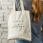 Bolsa Tote Aniversário de aniversário de 40 anos de Vintage d<br><div class="desc">O aniversário de 40 anos de Ano Personalizado Vintage ou o saco de totes de aniversário Legal com a Tipografia de Script Boho Elegante é a forma perfeita de celebrar um evento de marco. Este bolsa apresenta um design de safra clássico e eterno com uma tipografia elegante com script boho...</div>
