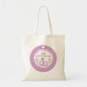 Bolsa Tote Aniversário de casamento com visual em renda para