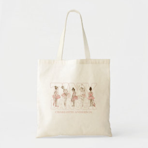 Bolsa Tote Aniversário de Meninas Bailarina Dançarina Pequena