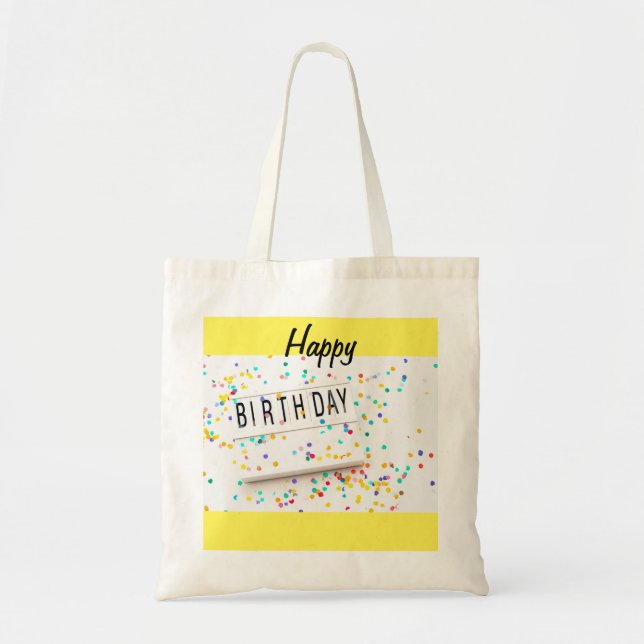 Bolsa Tote Aniversário Deseja Saco de Tote (Frente)