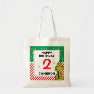 Bolsa Tote Aniversário do Floco de Neve Verde e Vermelho do G