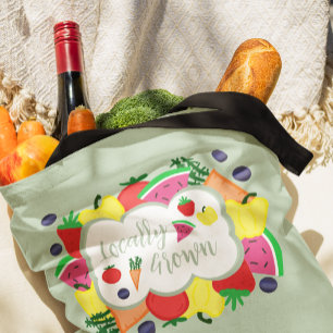 Bolsa Tote Aniversário do Mercado de Fazendeiros Cultivados L
