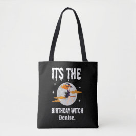 Bolsa Tote Aniversário Personalizado da Bruxa de Aniversário
