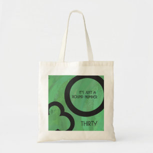Bolsa Tote Aniversário verde de 30 décadas