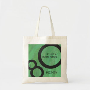 Bolsa Tote Aniversário verde do 80 da década