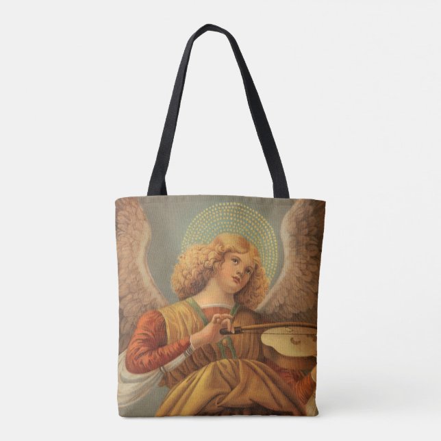 Bolsa Tote Anjo da Renascença Tocando Violino Melozzo da Forl (Verso)