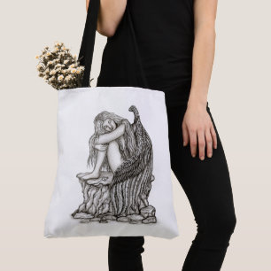 Bolsa Tote Anjo dormindo na pedra