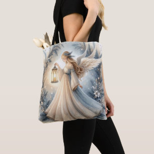 Bolsa Tote Anjo Lanterna Celestial de Inverno da Paz