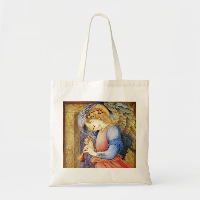 Bolsa Tote Anjo que joga uma sacola de Burne-Jones do (Frente)