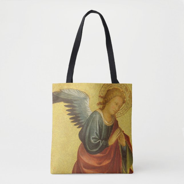 Bolsa Tote Anjo Renascentista por Mestre do Bambino Vispo (Frente)