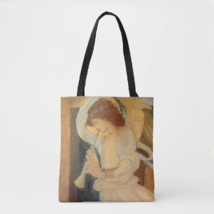 Bolsa Tote Anjo tocando Flageolet por Burne Jones