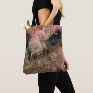 Bolsa Tote Anjo Tocando para as Almas no Inferno por Evelyn D