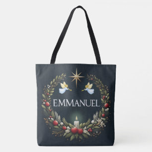 Bolsa Tote Anjos de Natal Emmanuel