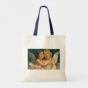 Bolsa Tote Anjos do Natal - arte do vintage