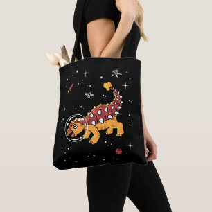 Bolsa Tote Ankylosaurus Dinos de Brown e de Tan no espaço