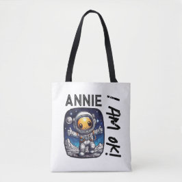Bolsa Tote Annie, estou bem! | Música Letra Gira com Astronau