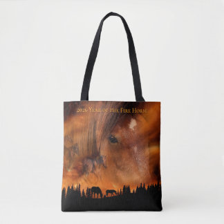 Bolsa Tote Ano 2026 do Cavalo de Fogo - Tempestade de Fogo