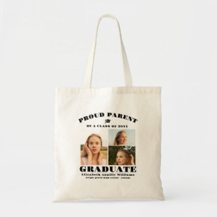 Bolsa Tote Ano 3 de Fotos de Graduado Sênior Orgulhoso Pai