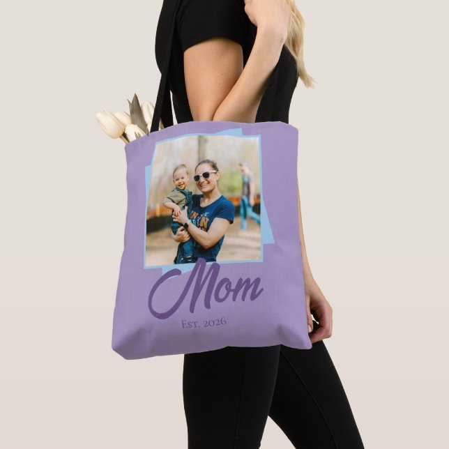 Bolsa Tote Ano de Fundação da Mãe com Foto (Close Up)