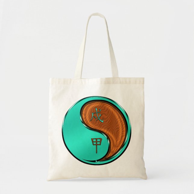 Bolsa Tote Ano do Cão de Madeira (Frente)