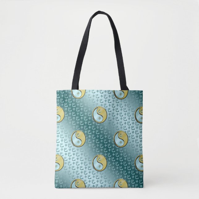 Bolsa Tote Ano do Serpente de Metal (Frente)