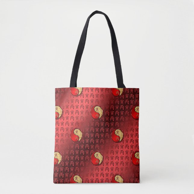 Bolsa Tote Ano do Tigre de Fogo (Frente)