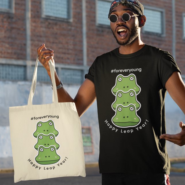 Bolsa Tote Ano Leap Para Jovens 3 Sapos Fev 29 Celebração (Criador carregado)