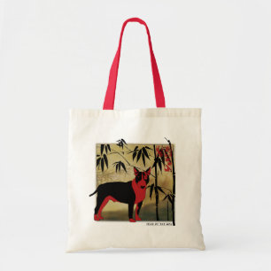 Bolsa Tote Ano novo de bull terrier