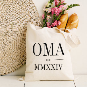 Bolsa Tote Ano Numeral Oma Roman Estabelecido