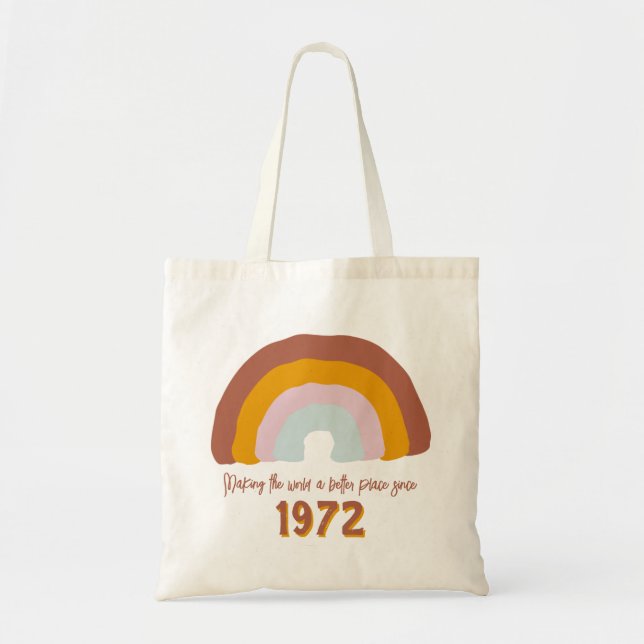 Bolsa Tote Ano Personalizado Fazer do Arco-Íris Um lugar melh (Frente)